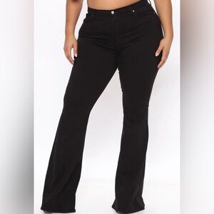 *NWOT* FASHIONNOVA Black Santorini Super Stretch Flare Jeans 15